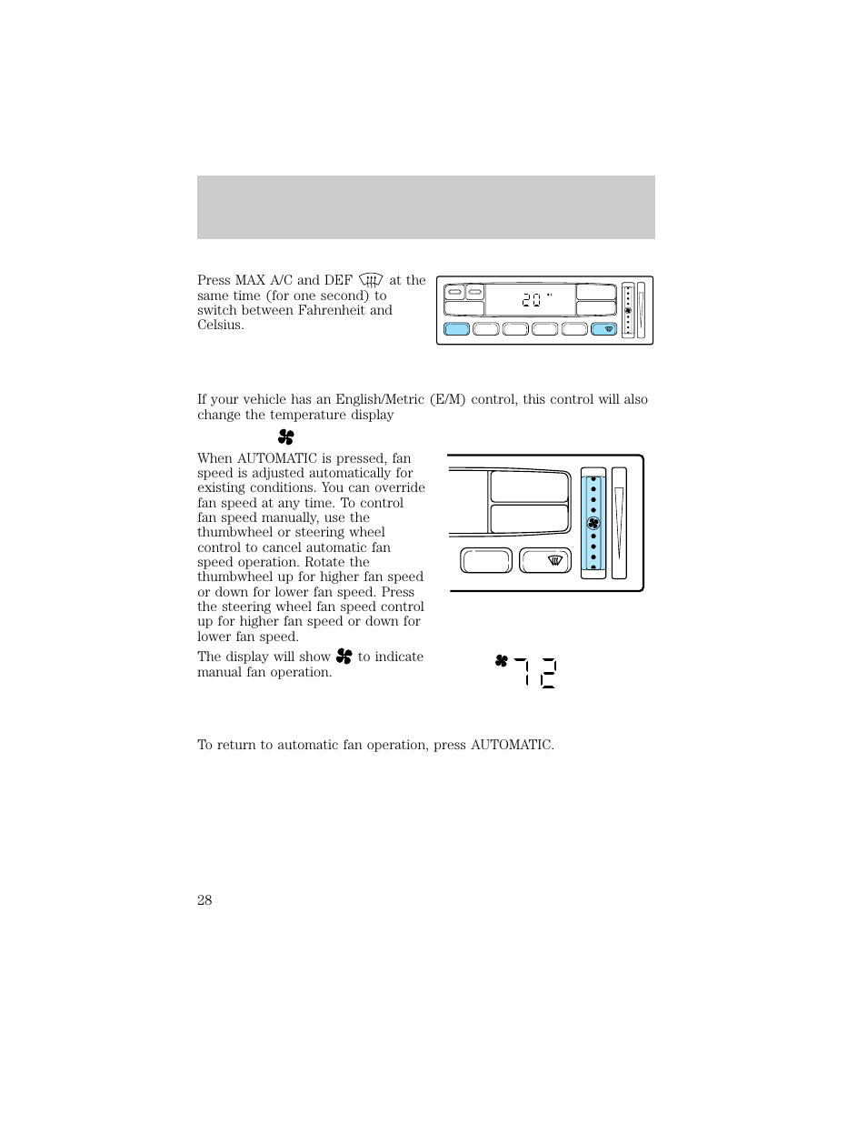 Controls and features | FORD 1998 Explorer User Manual | Page 28 / 210