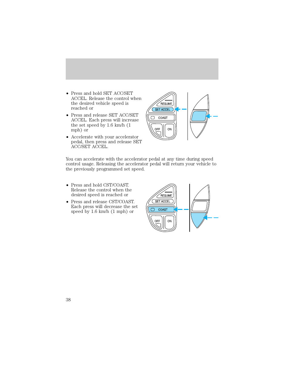 Controls and features | FORD 1998 Explorer User Manual | Page 38 / 210