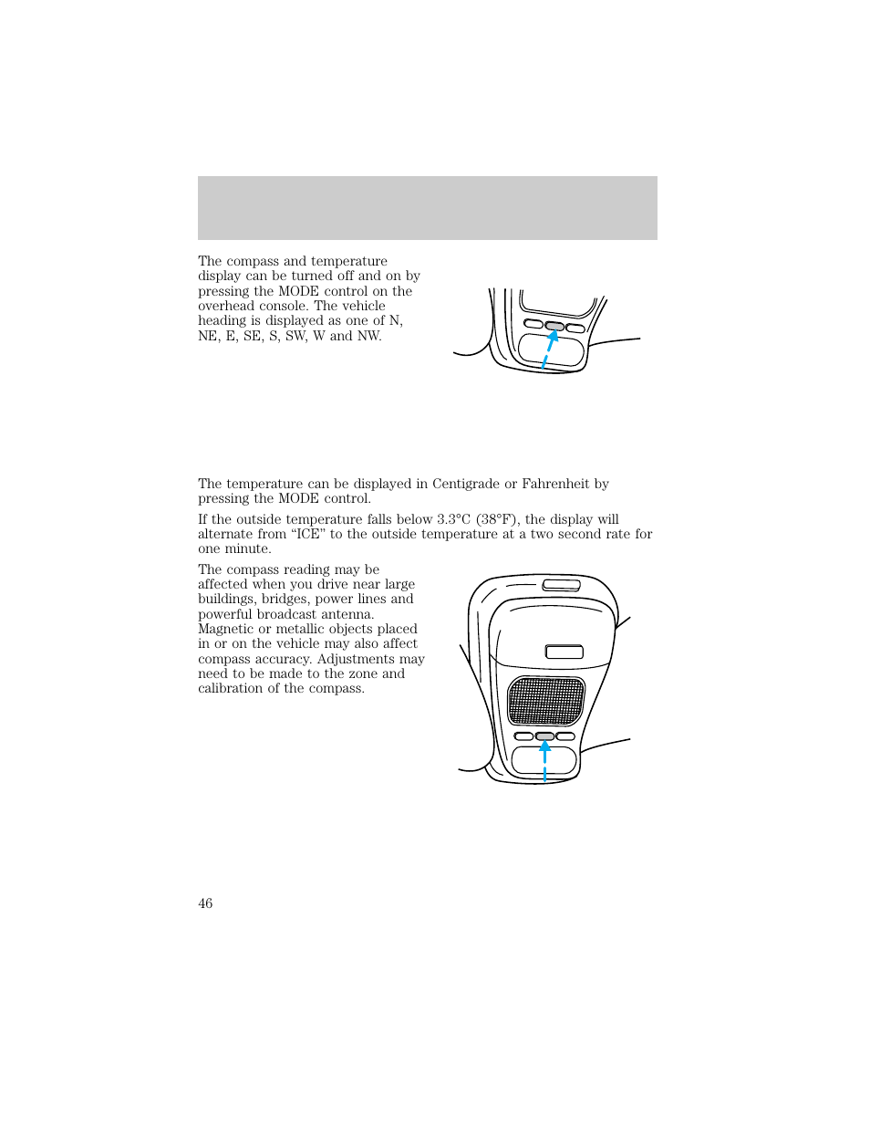 Controls and features | FORD 1998 Explorer User Manual | Page 46 / 210