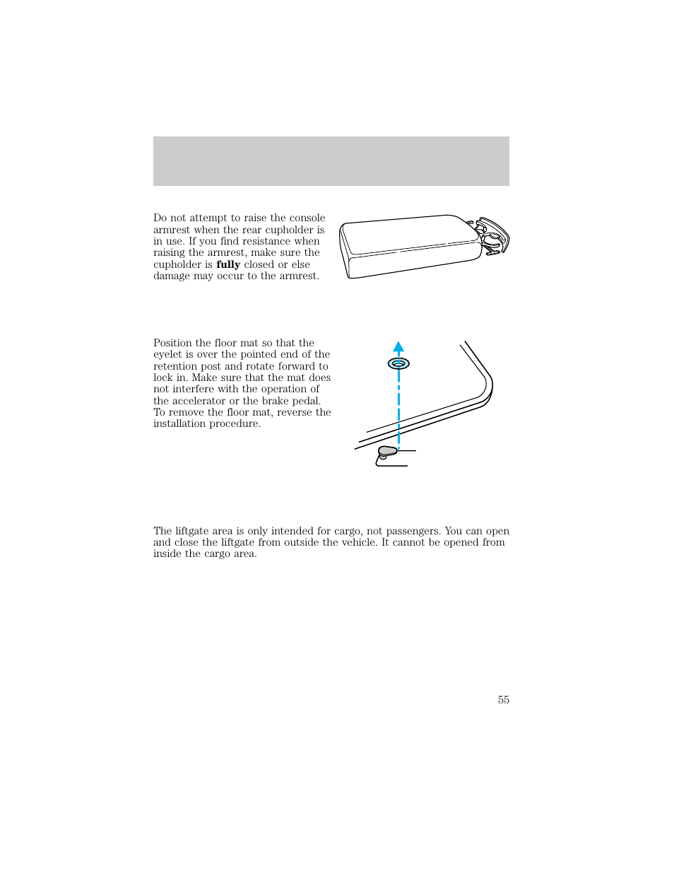 Controls and features | FORD 1998 Explorer User Manual | Page 55 / 210