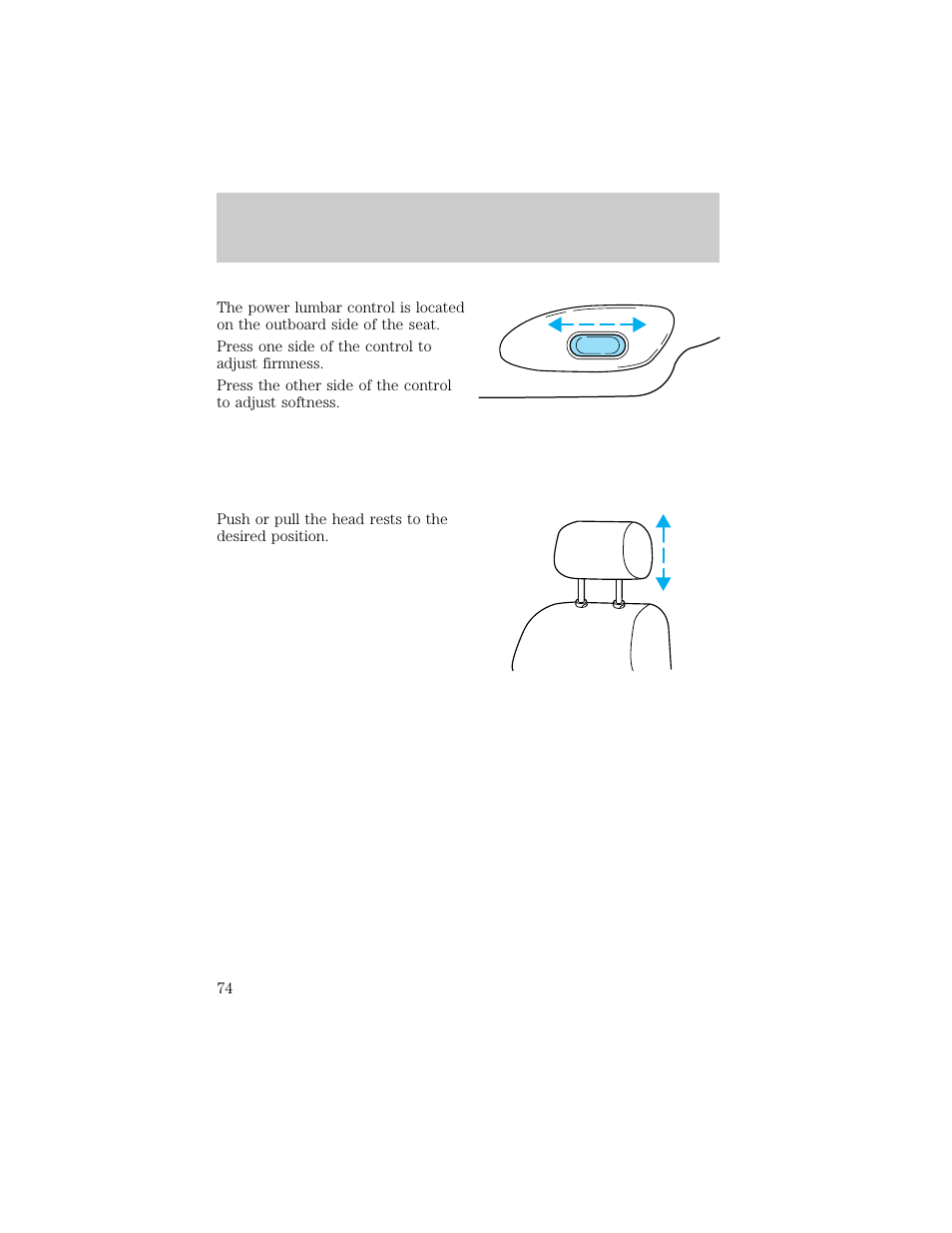 Seating and safety restraints | FORD 1998 Explorer User Manual | Page 74 / 210