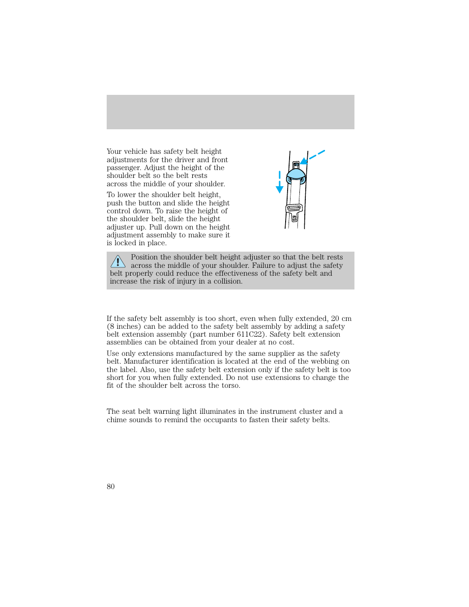 Seating and safety restraints | FORD 1998 Explorer User Manual | Page 80 / 210