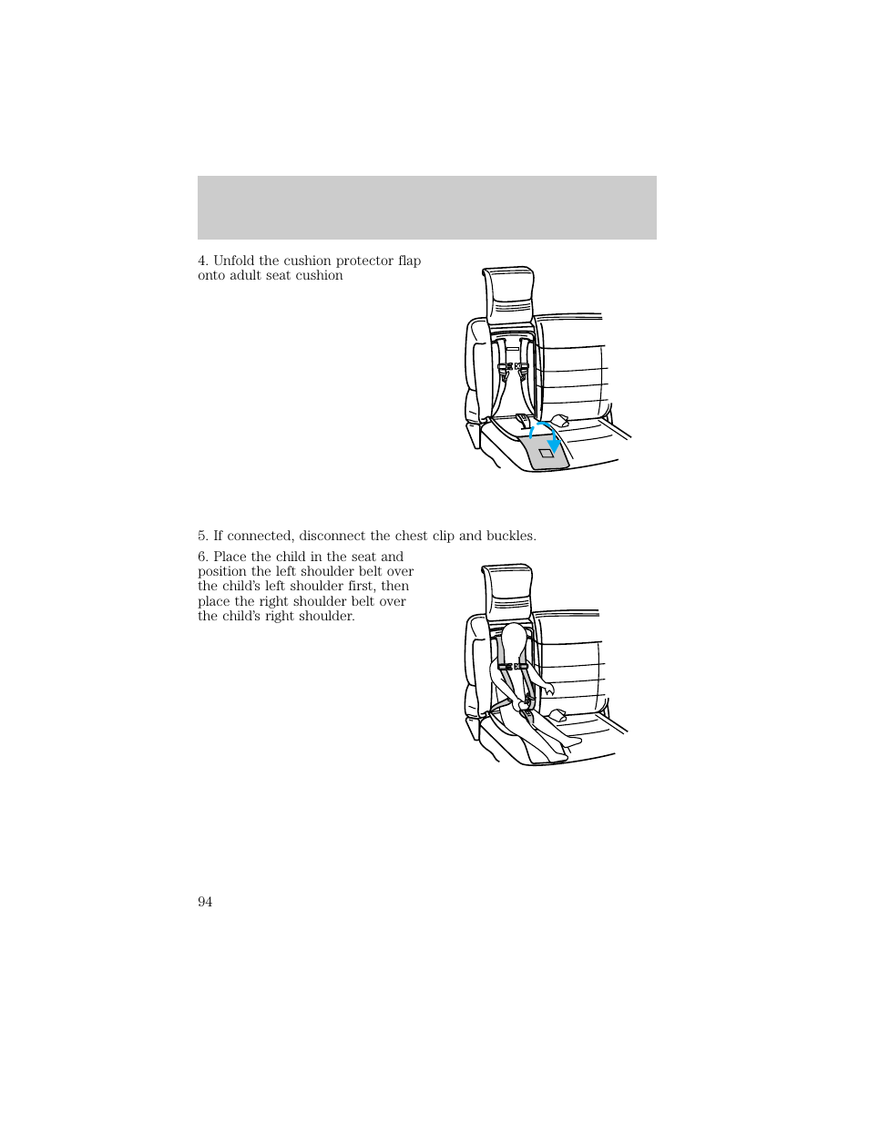 Seating and safety restraints | FORD 1998 Explorer User Manual | Page 94 / 210