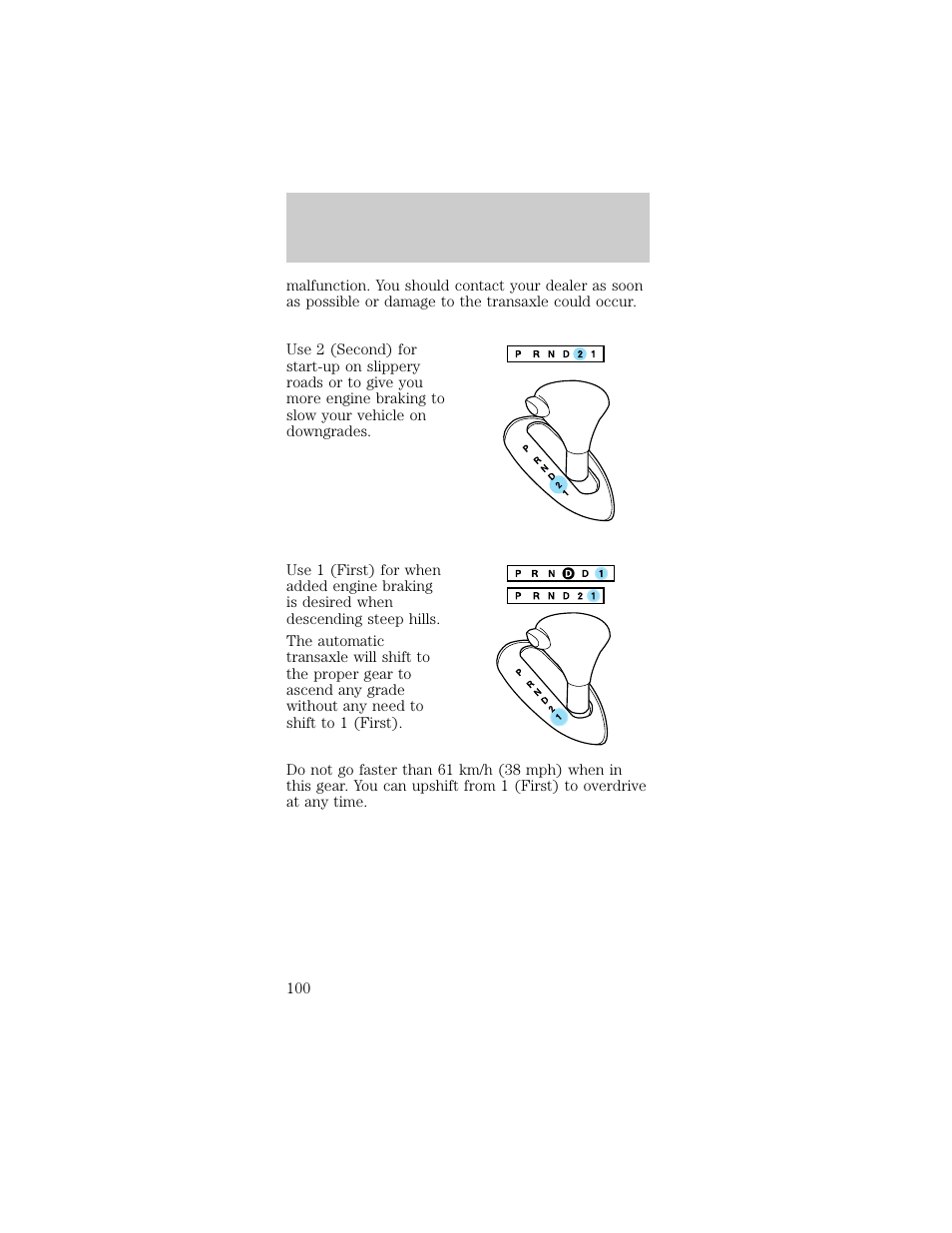 Driving | FORD 1998 Taurus User Manual | Page 100 / 192
