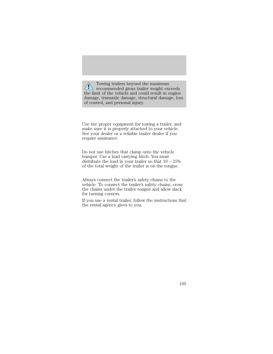 Driving | FORD 1998 Taurus User Manual | Page 105 / 192