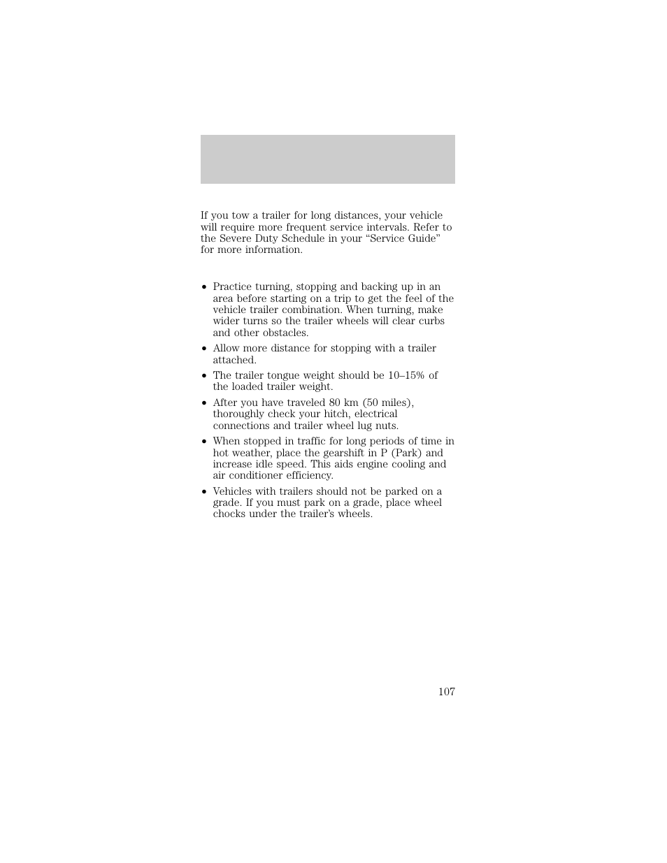 Driving | FORD 1998 Taurus User Manual | Page 107 / 192