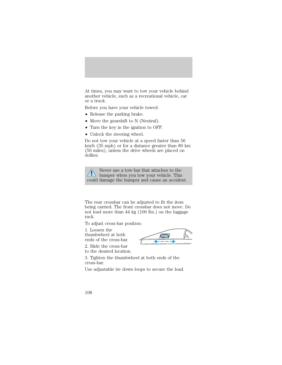Driving | FORD 1998 Taurus User Manual | Page 108 / 192