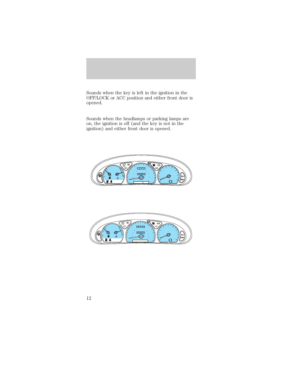 Instrumentation | FORD 1998 Taurus User Manual | Page 12 / 192