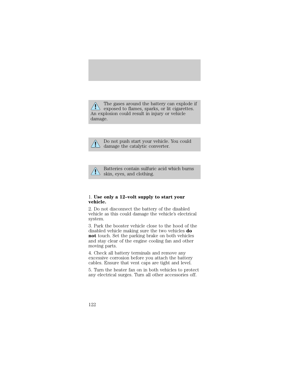 Roadside emergencies | FORD 1998 Taurus User Manual | Page 122 / 192