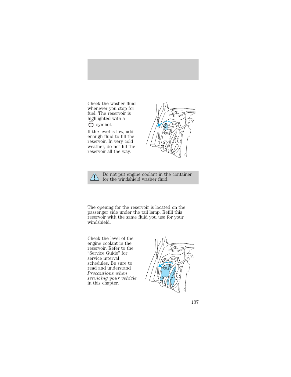 Maintenance and care | FORD 1998 Taurus User Manual | Page 137 / 192