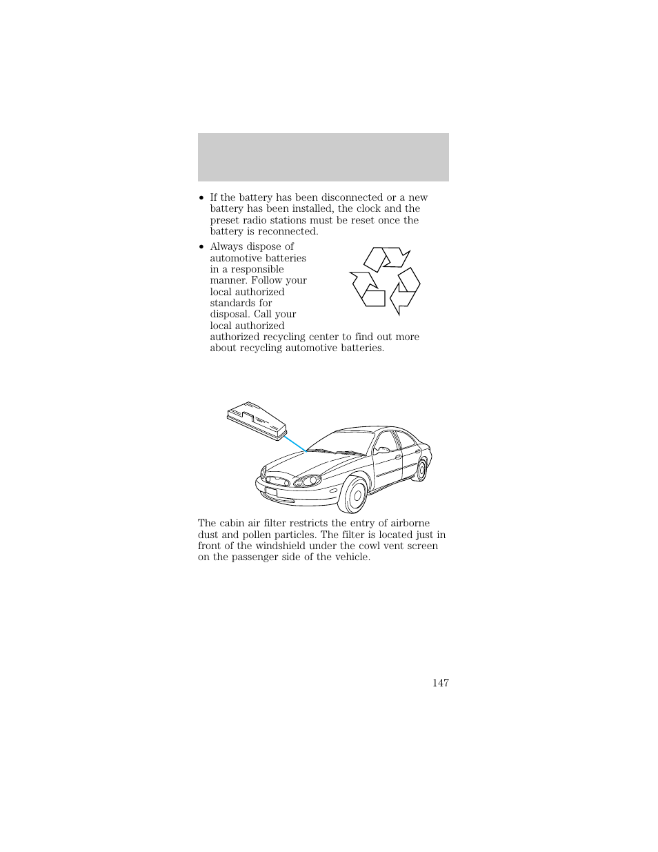 Maintenance and care | FORD 1998 Taurus User Manual | Page 147 / 192