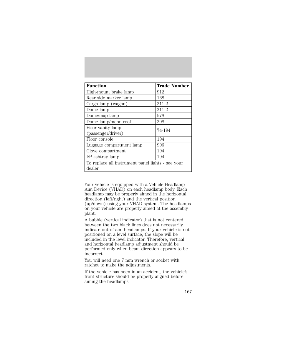 Maintenance and care | FORD 1998 Taurus User Manual | Page 167 / 192