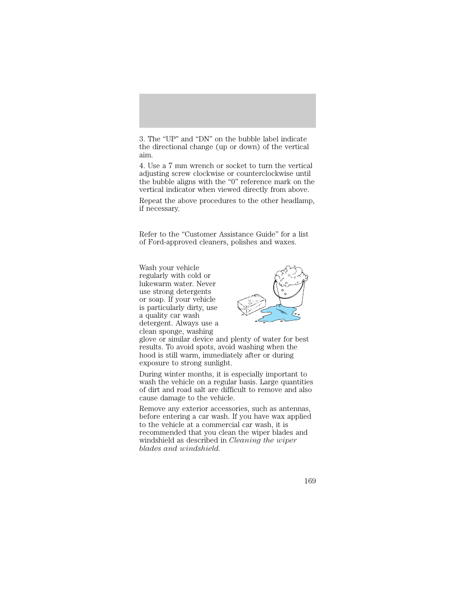Maintenance and care | FORD 1998 Taurus User Manual | Page 169 / 192