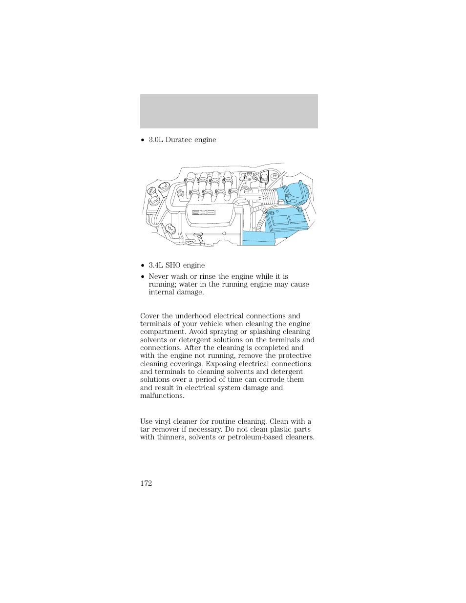 Maintenance and care | FORD 1998 Taurus User Manual | Page 172 / 192