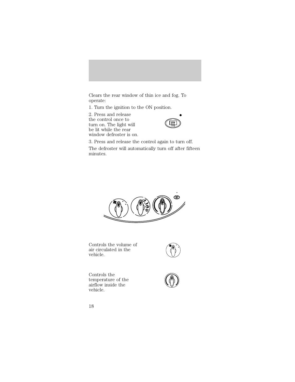 Controls and features | FORD 1998 Taurus User Manual | Page 18 / 192