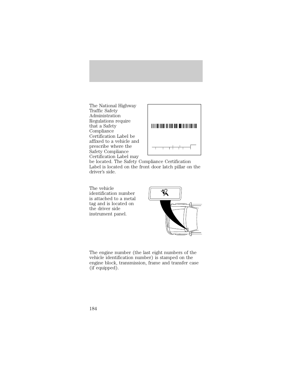 Capacities and specifications | FORD 1998 Taurus User Manual | Page 184 / 192