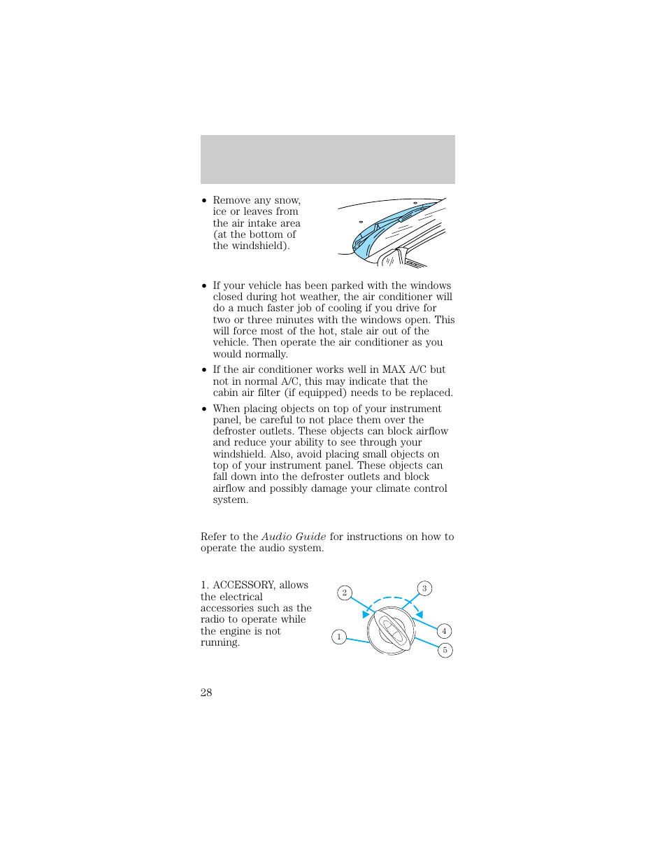 Controls and features | FORD 1998 Taurus User Manual | Page 28 / 192