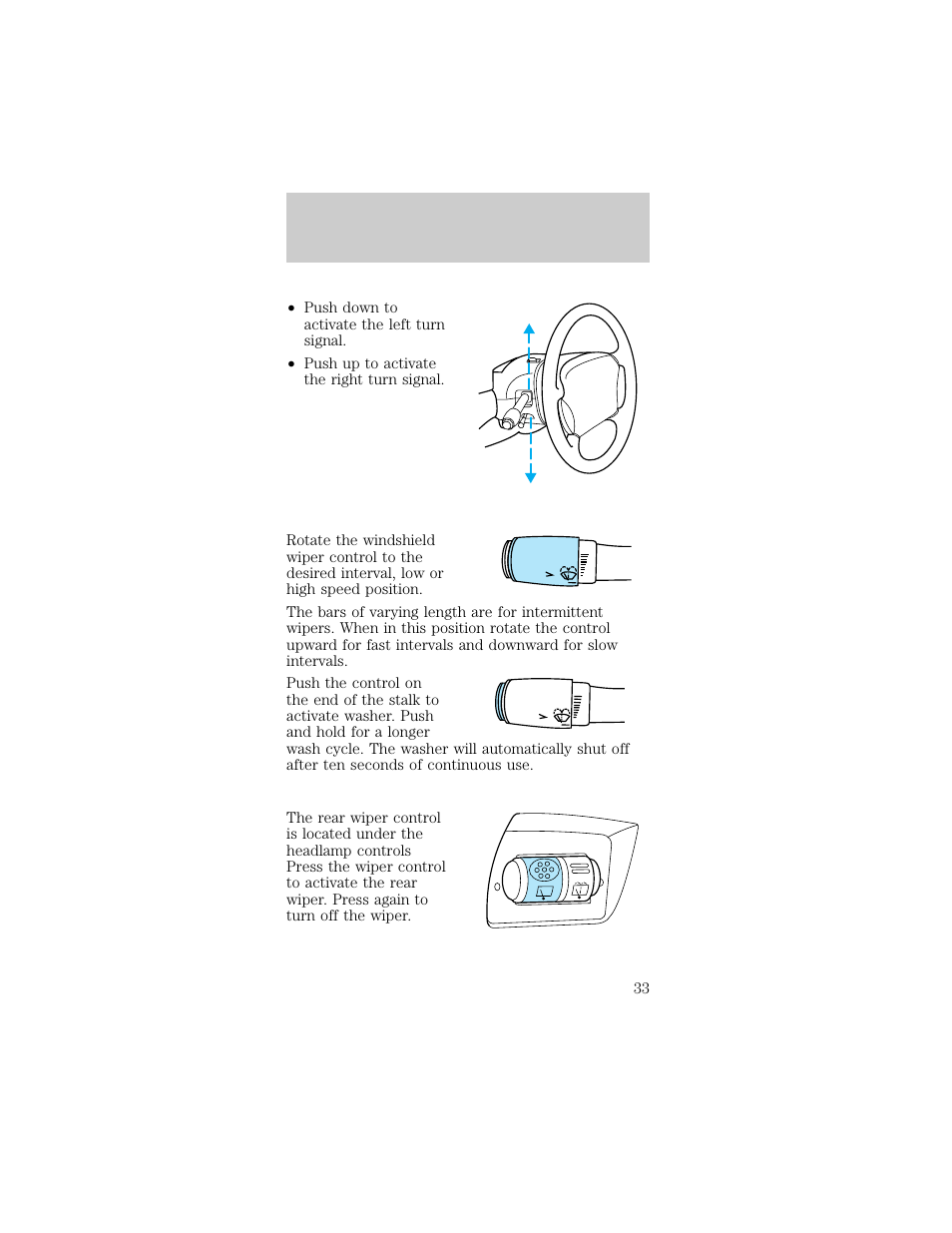 Controls and features | FORD 1998 Taurus User Manual | Page 33 / 192