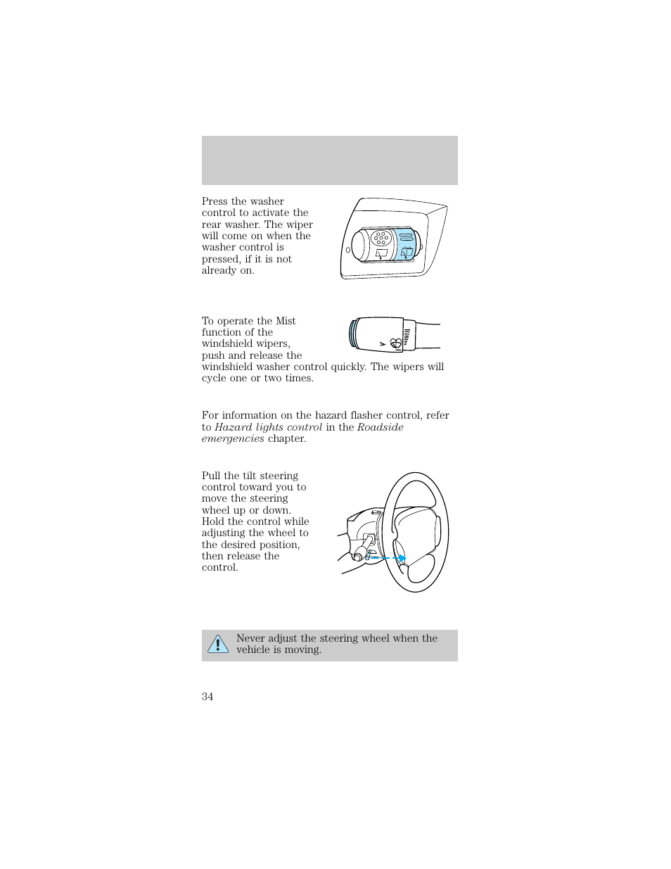 Controls and features | FORD 1998 Taurus User Manual | Page 34 / 192
