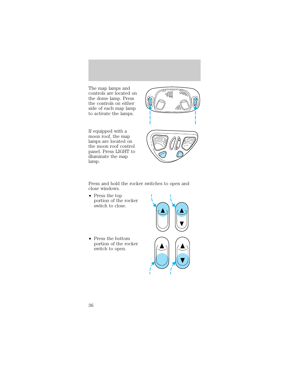 Controls and features | FORD 1998 Taurus User Manual | Page 36 / 192