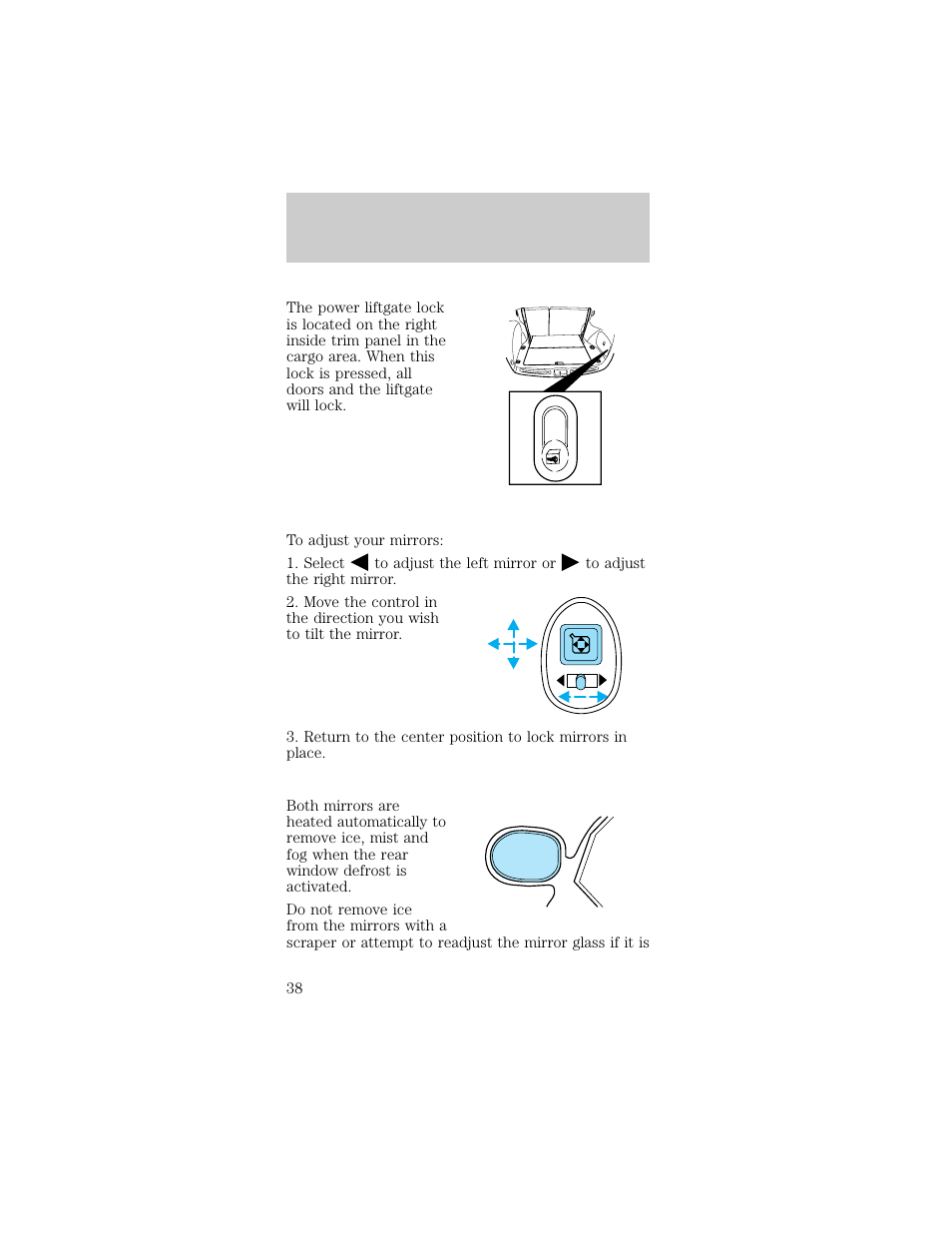 Controls and features | FORD 1998 Taurus User Manual | Page 38 / 192