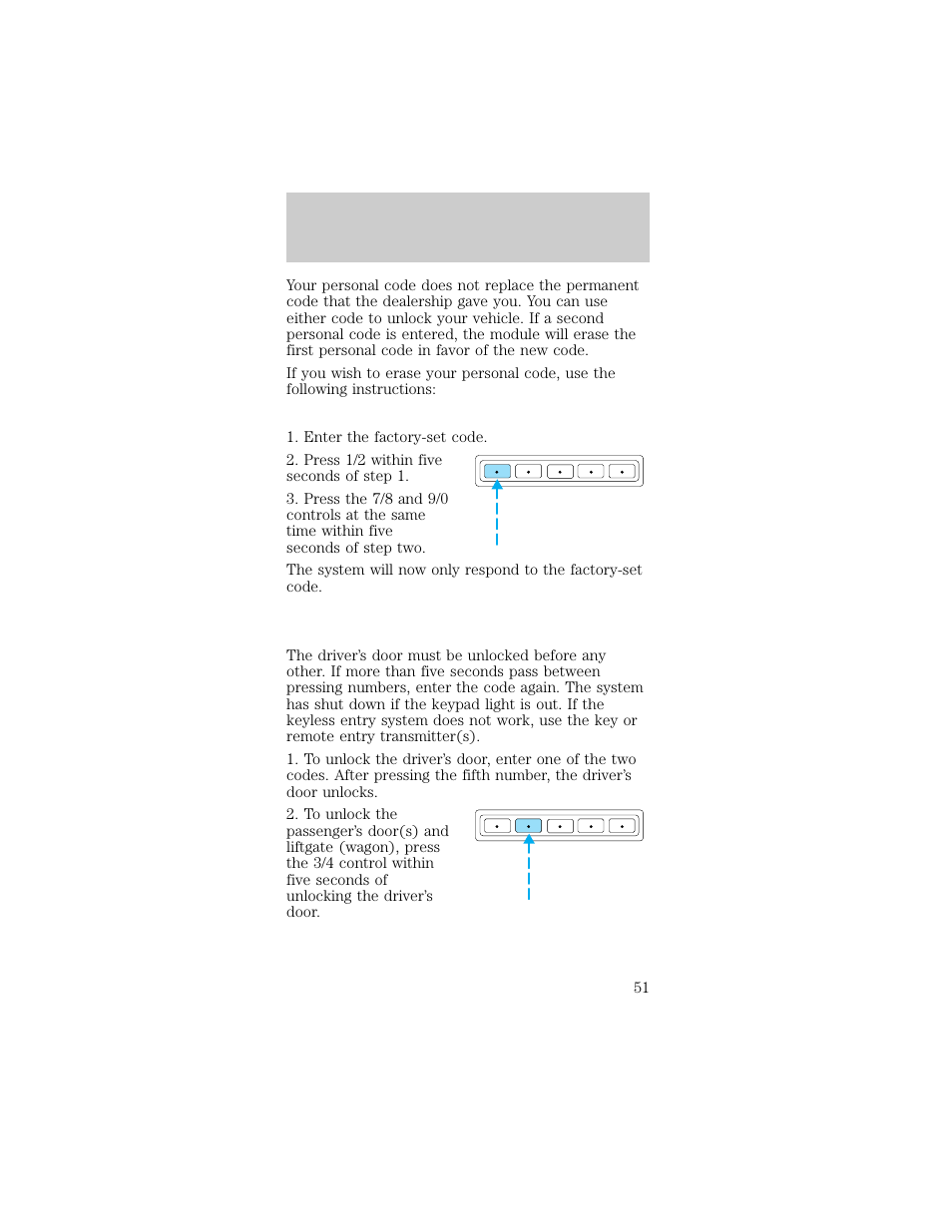 Controls and features | FORD 1998 Taurus User Manual | Page 51 / 192