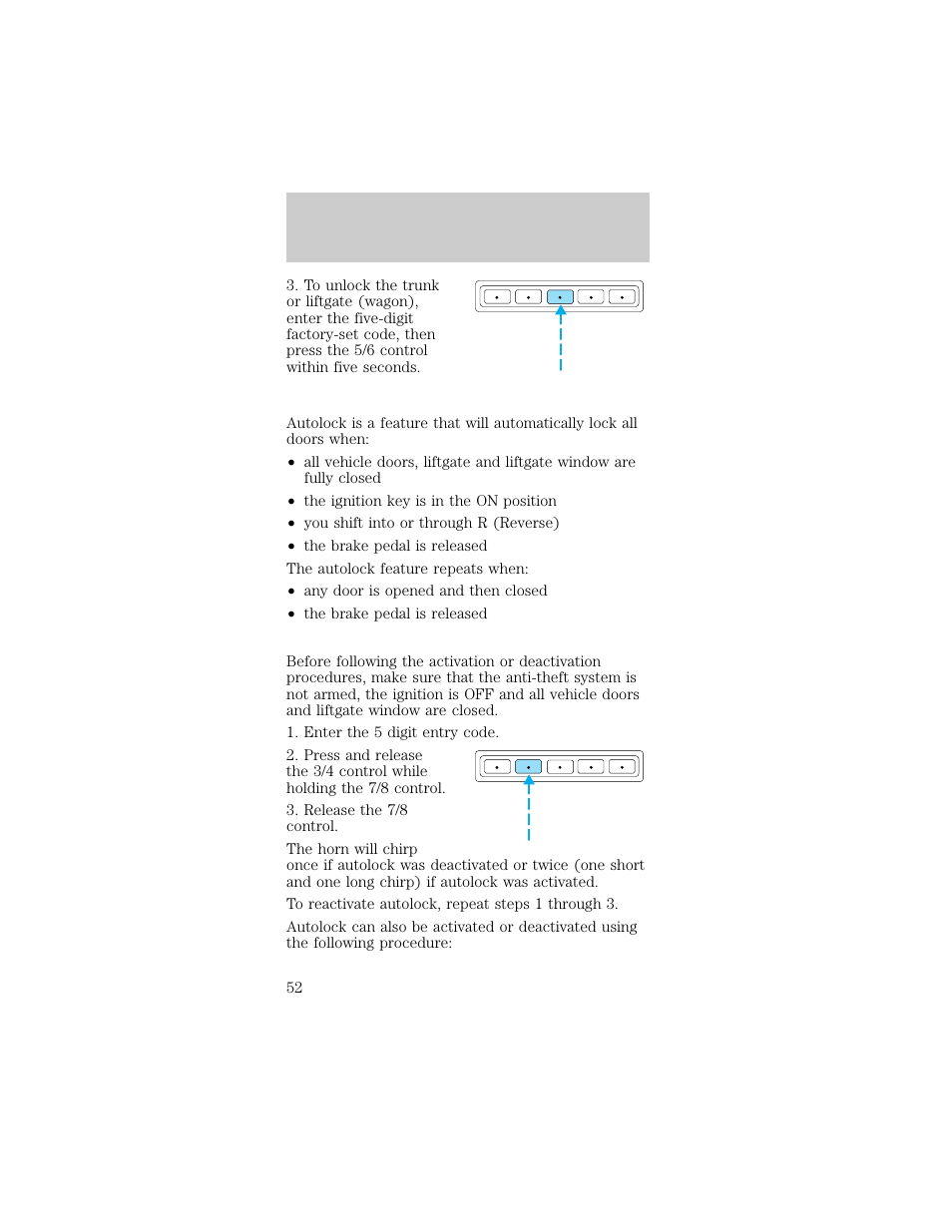 Controls and features | FORD 1998 Taurus User Manual | Page 52 / 192