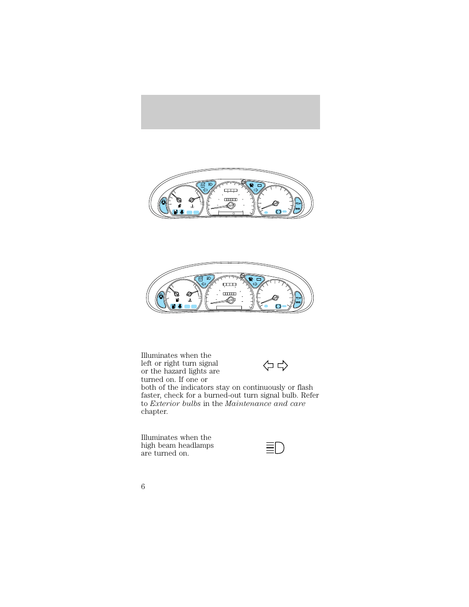Instrumentation | FORD 1998 Taurus User Manual | Page 6 / 192