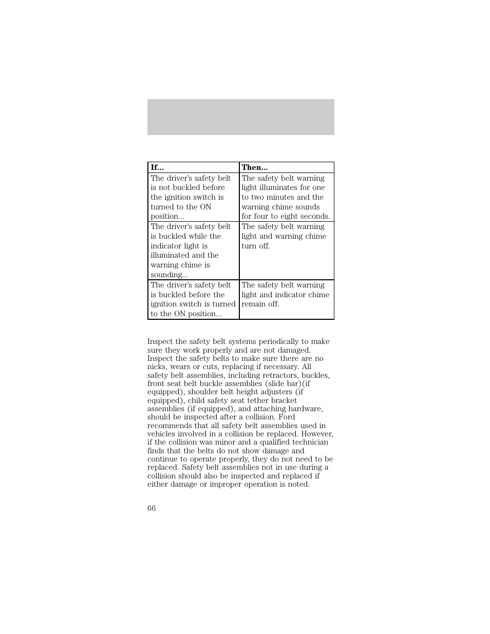 Seating and safety restraints | FORD 1998 Taurus User Manual | Page 66 / 192