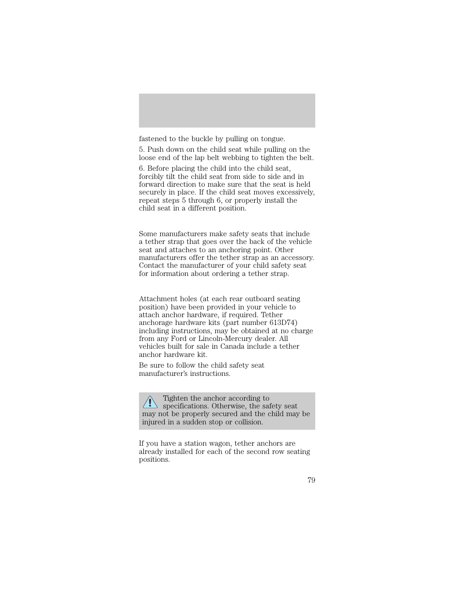 Seating and safety restraints | FORD 1998 Taurus User Manual | Page 79 / 192