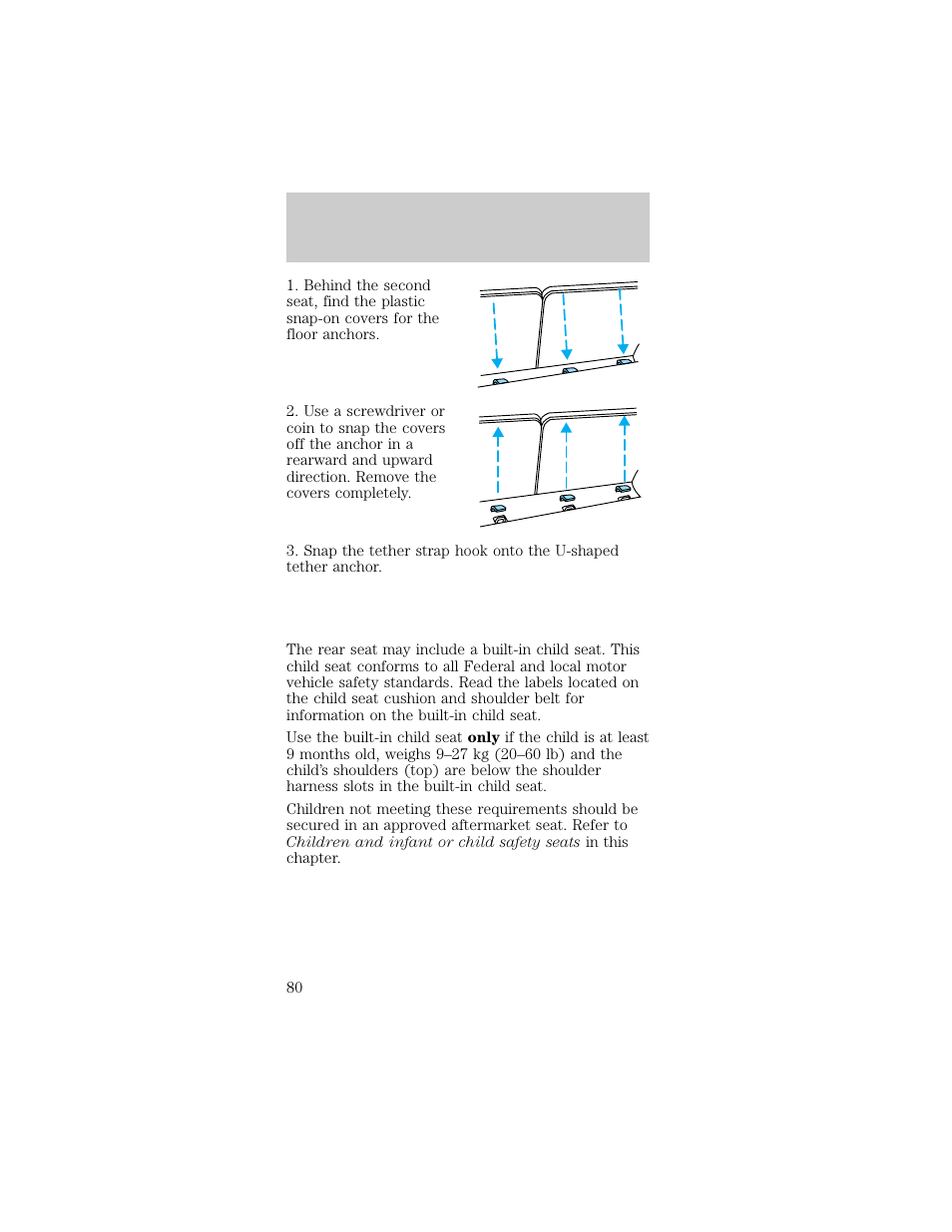 Seating and safety restraints | FORD 1998 Taurus User Manual | Page 80 / 192