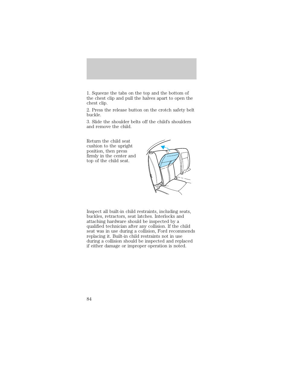 Seating and safety restraints | FORD 1998 Taurus User Manual | Page 84 / 192
