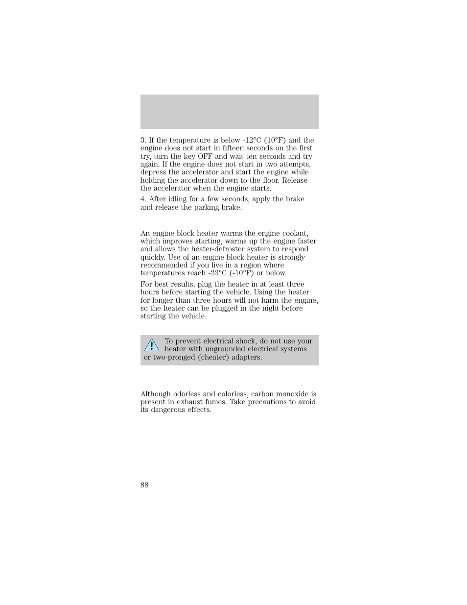 Starting | FORD 1998 Taurus User Manual | Page 88 / 192