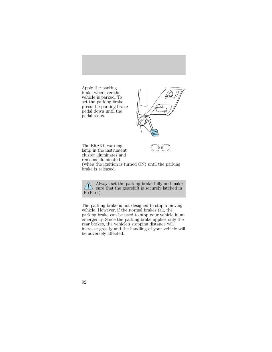 Driving | FORD 1998 Taurus User Manual | Page 92 / 192