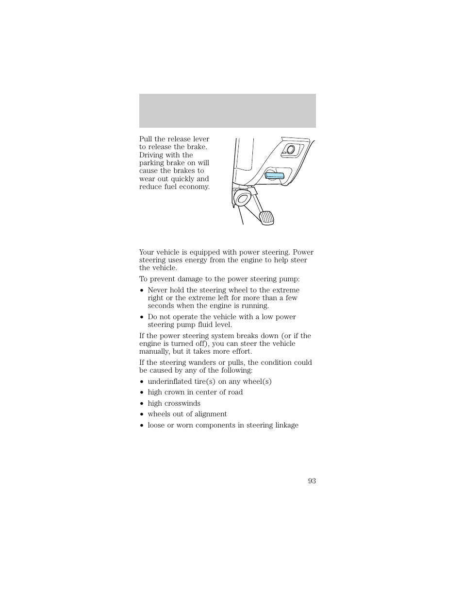 Driving | FORD 1998 Taurus User Manual | Page 93 / 192