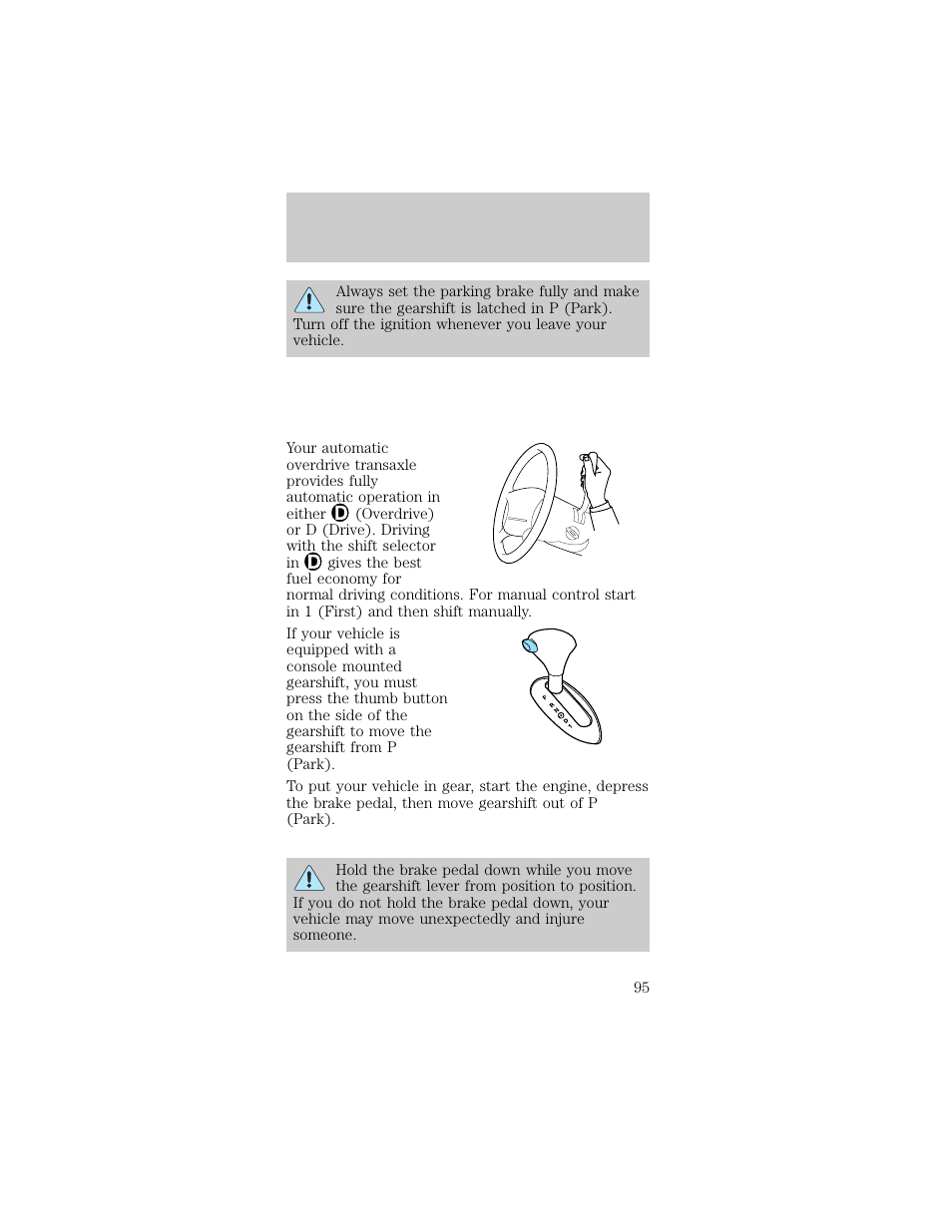 Driving | FORD 1998 Taurus User Manual | Page 95 / 192