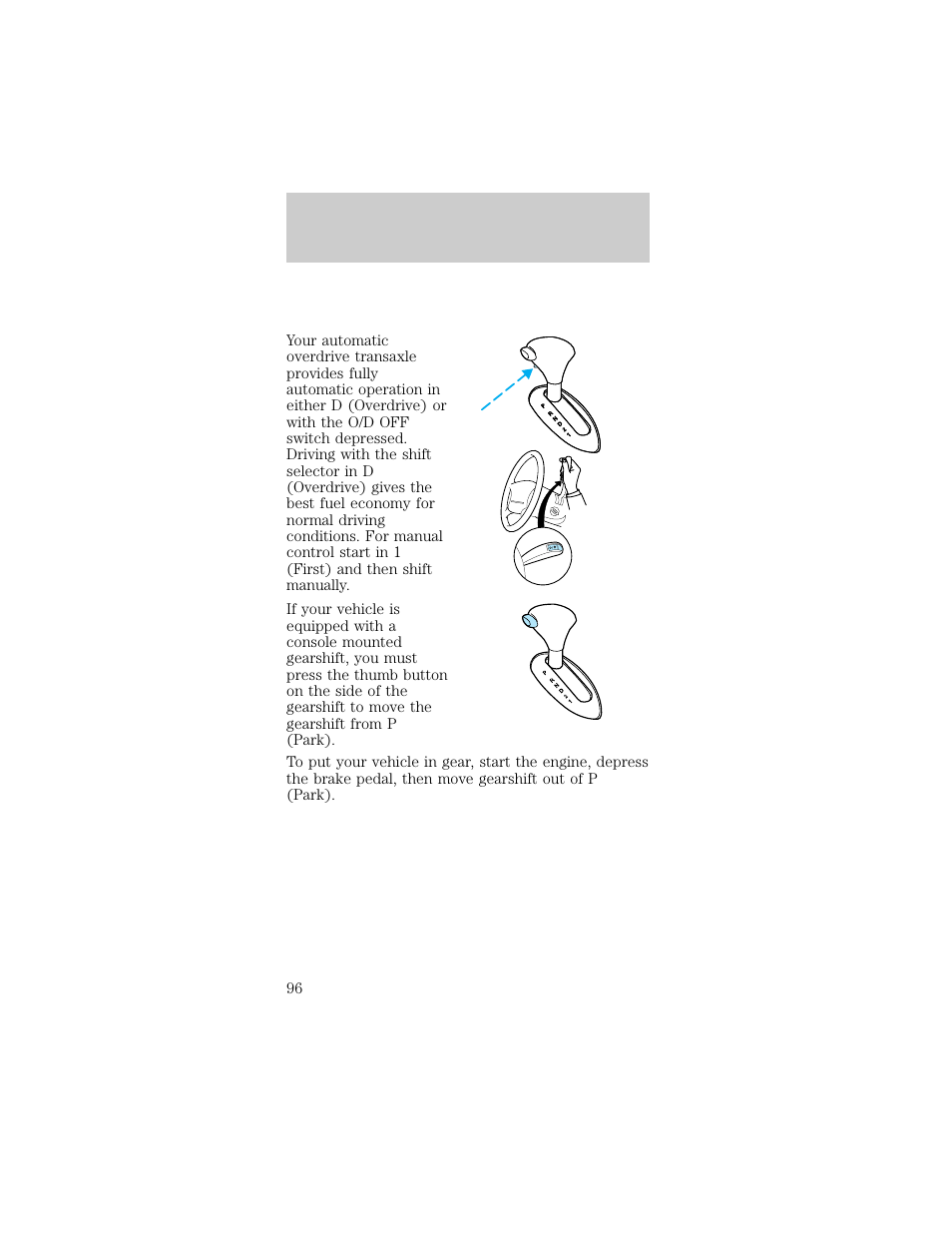 Driving | FORD 1998 Taurus User Manual | Page 96 / 192