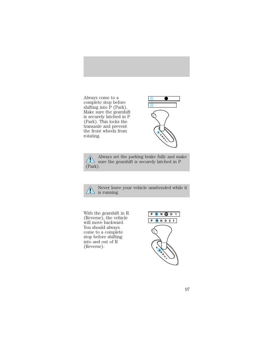 Driving | FORD 1998 Taurus User Manual | Page 97 / 192