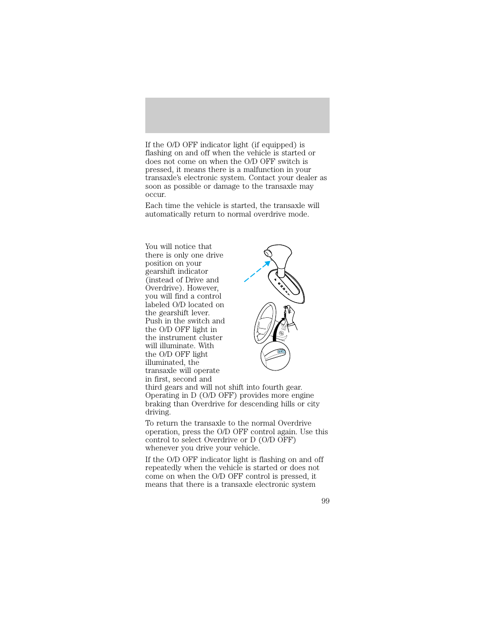 Driving | FORD 1998 Taurus User Manual | Page 99 / 192