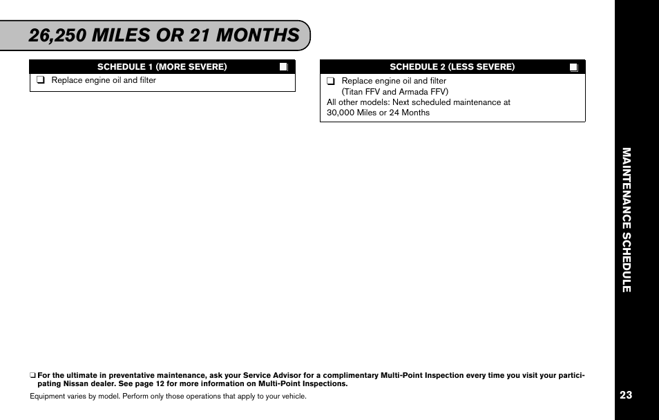 NISSAN 2011 Versa Hatchback - Service & Maintenance Guide User Manual | Page 25 / 59