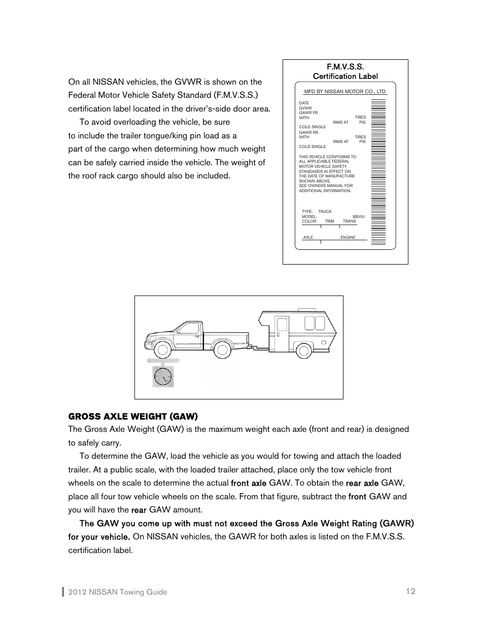 NISSAN 2012 Versa Hatchback - Towing Guide User Manual | Page 13 / 27