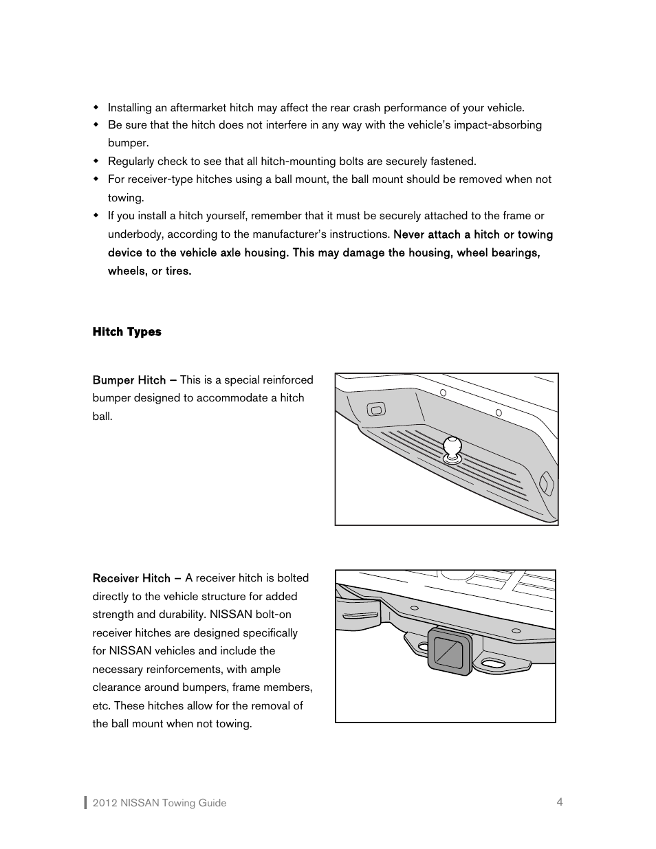 NISSAN 2012 Versa Hatchback - Towing Guide User Manual | Page 5 / 27