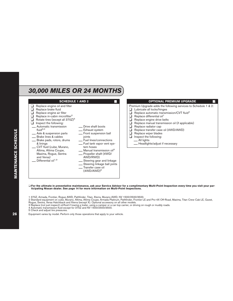 NISSAN 2012 Versa Hatchback - Service & Maintenance Guide User Manual | Page 28 / 60