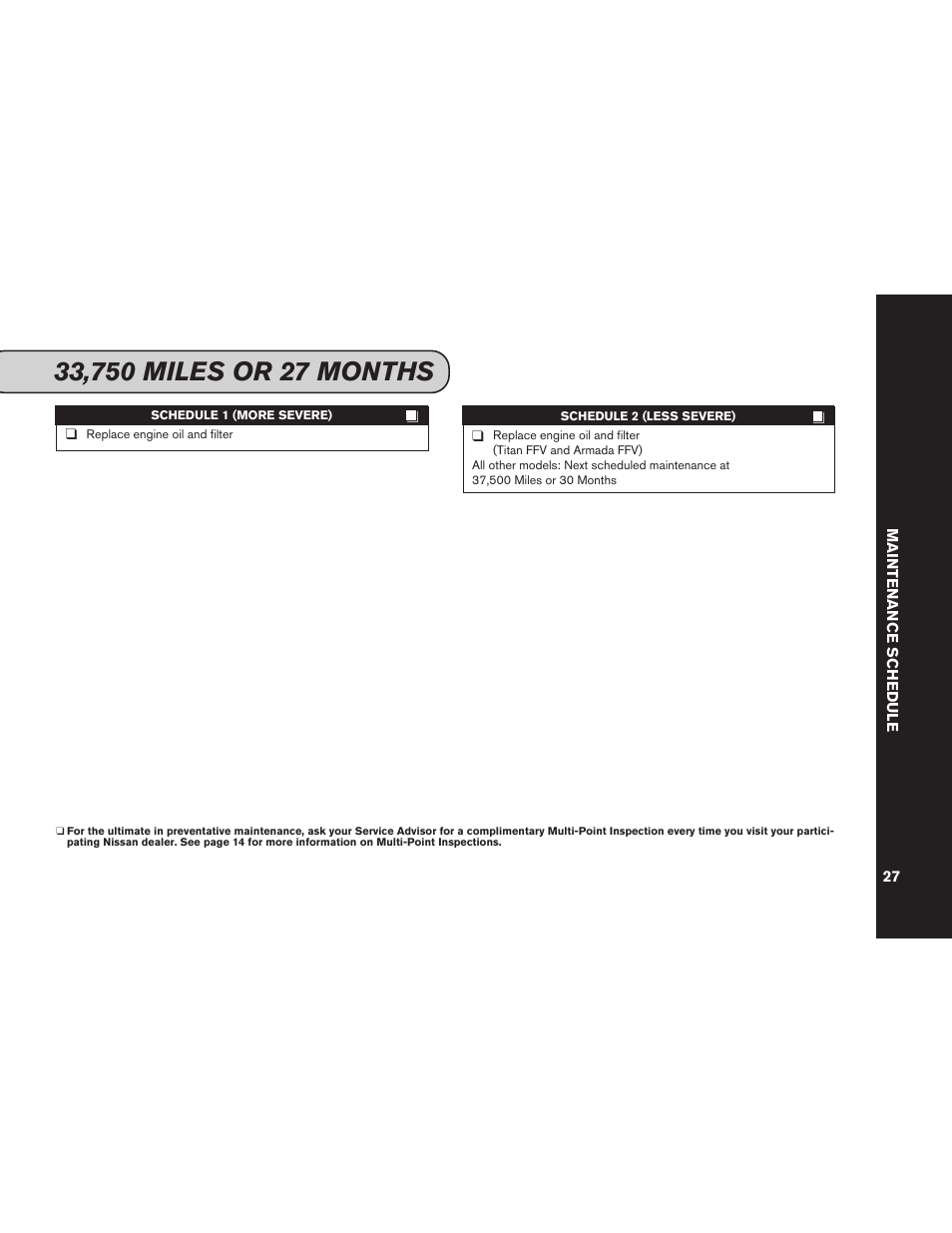 NISSAN 2012 Versa Hatchback - Service & Maintenance Guide User Manual | Page 29 / 60