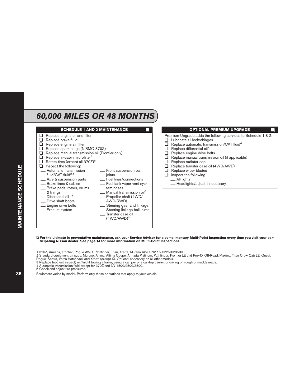 NISSAN 2012 Versa Hatchback - Service & Maintenance Guide User Manual | Page 38 / 60