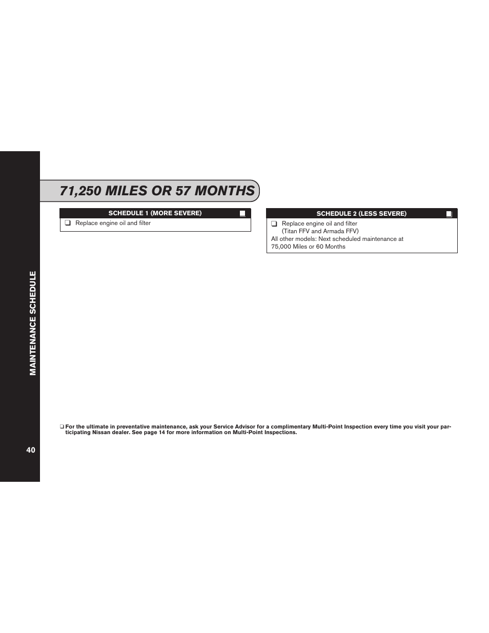 NISSAN 2012 Versa Hatchback - Service & Maintenance Guide User Manual | Page 42 / 60