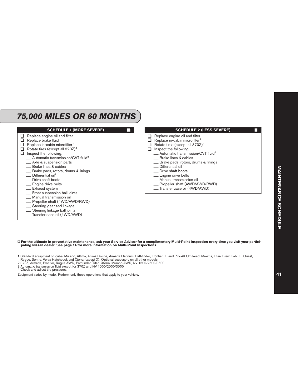 NISSAN 2012 Versa Hatchback - Service & Maintenance Guide User Manual | Page 43 / 60