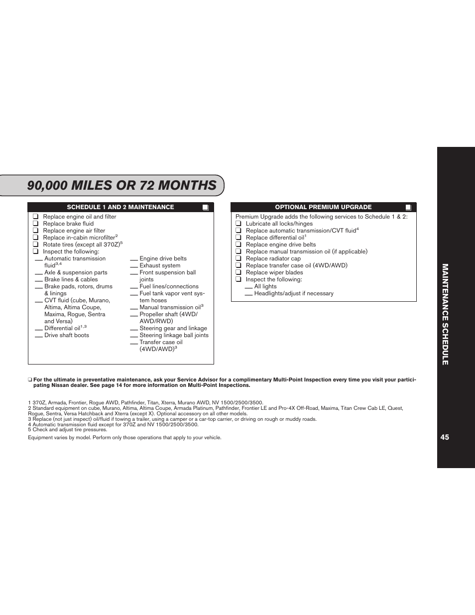 NISSAN 2012 Versa Hatchback - Service & Maintenance Guide User Manual | Page 47 / 60