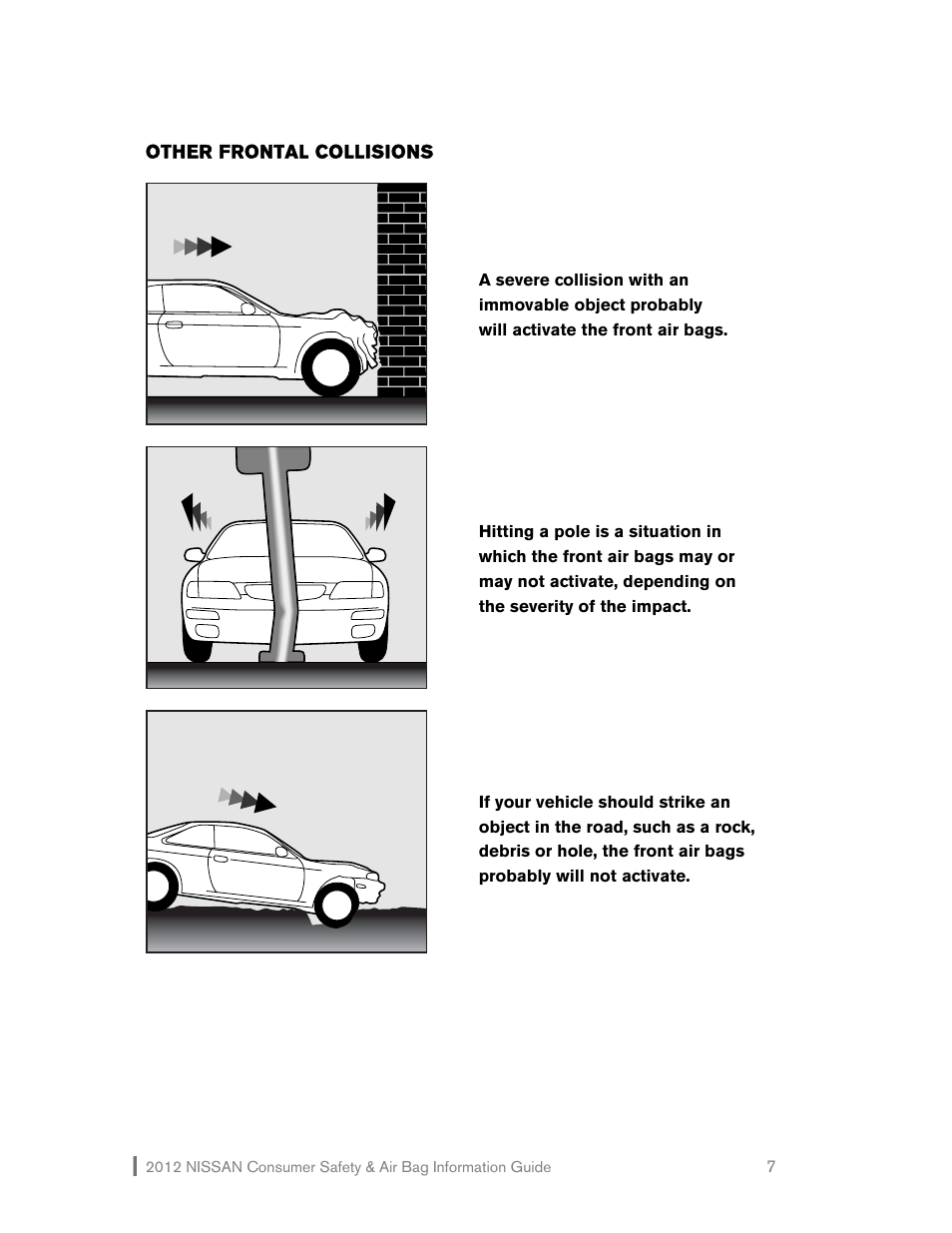 NISSAN 2012 Versa Hatchback - Consumer Safety & Air Bag Information Guide User Manual | Page 8 / 19