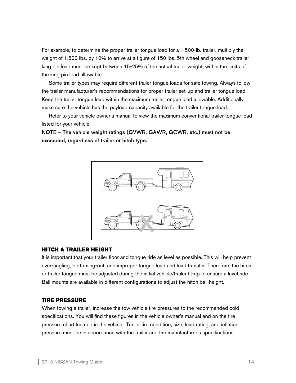 NISSAN 2013 Pathfinder - Towing Guide User Manual | Page 15 / 27